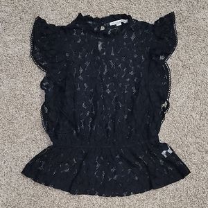 Lace black top